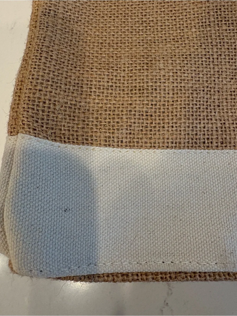 Large #MOMLIFE Wantable Jute Tote Bag in Natural/Cream